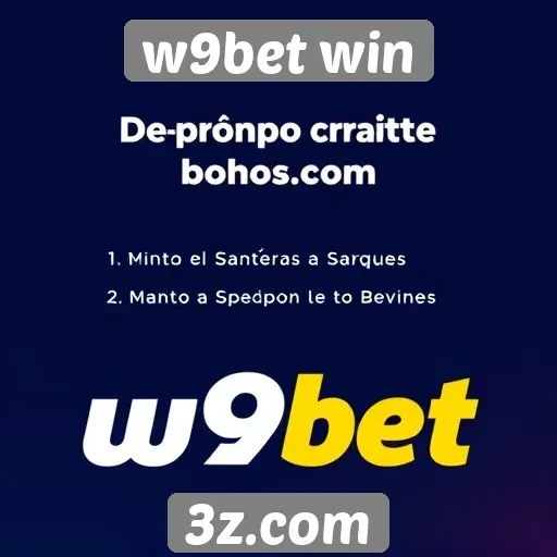 Depósitos e saques no w9bet win